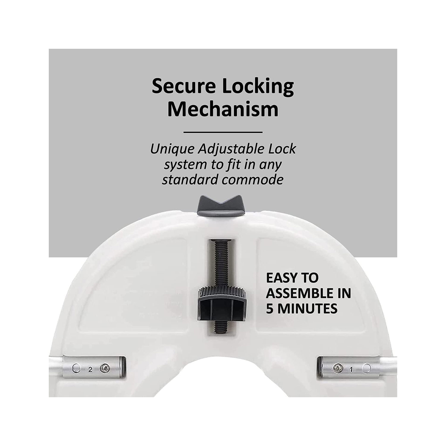 Entros Raised Toilet Seat with Arm Rest (SC7060I) Cureka Online