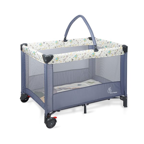 R for Rabbit Hide and Seek Elite Baby Cot - Gray