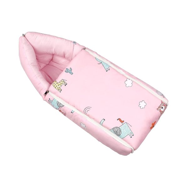 R for Rabbit Convertible Snuggy Baby Bed (Pink)