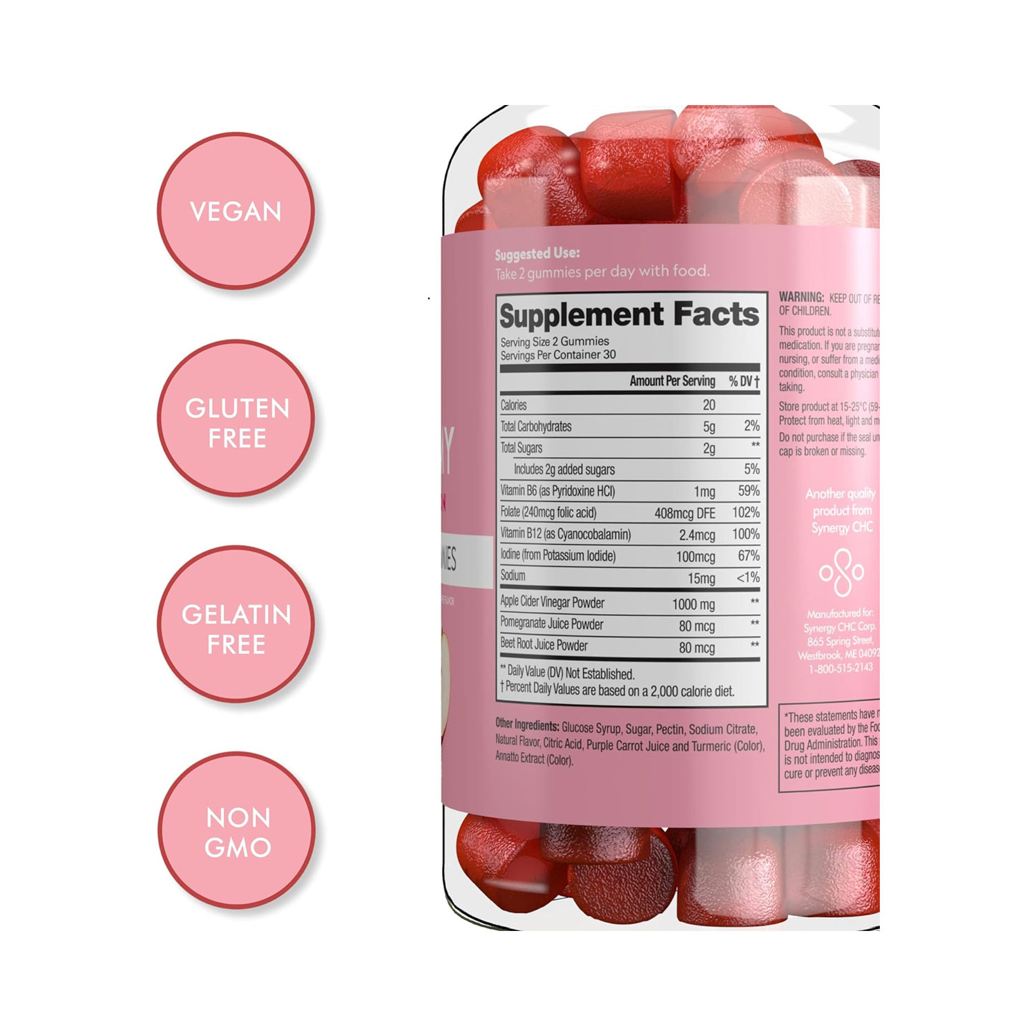 Flat Tummy Apple Cider Vinegar 60 Gummies Cureka Online Health