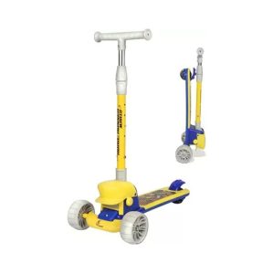 R for Rabbit Road Runner Mario Kick Scooter for Kids above 3+ Years (Yellow Blue)