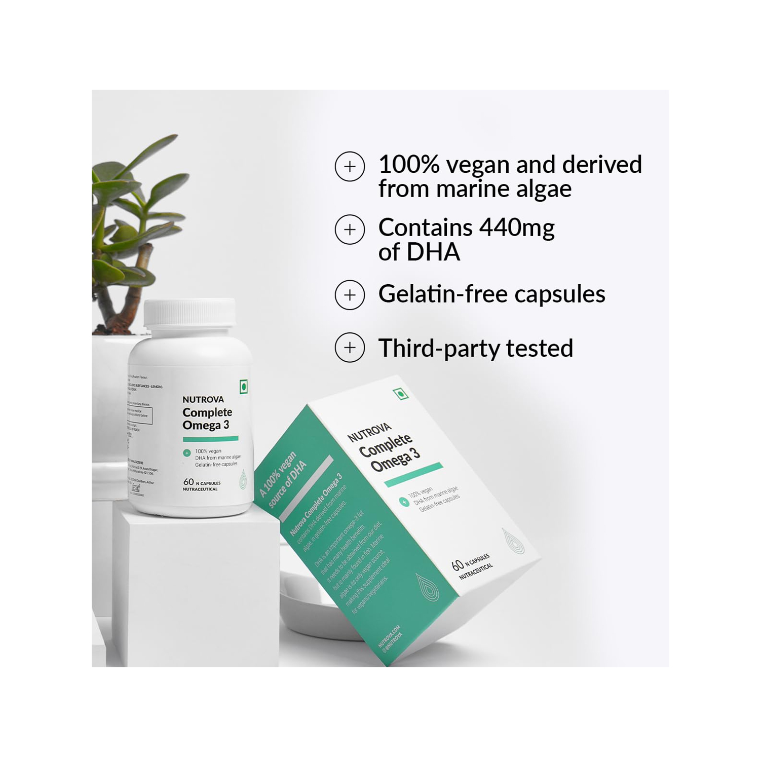 Nutrova Complete Omega 3 - 60 Vegan Capsules - Cureka - Online Health ...