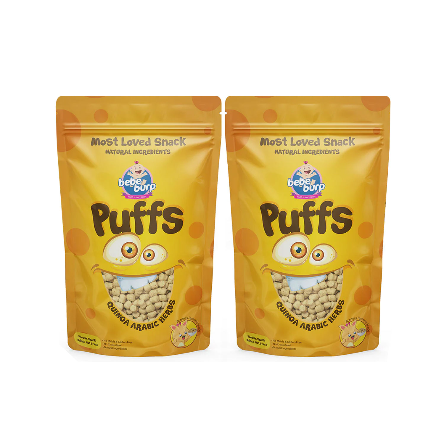 Bebe Burp Quinoa Arabic Herbs Puff for Babies from 12+ Months (Pack of