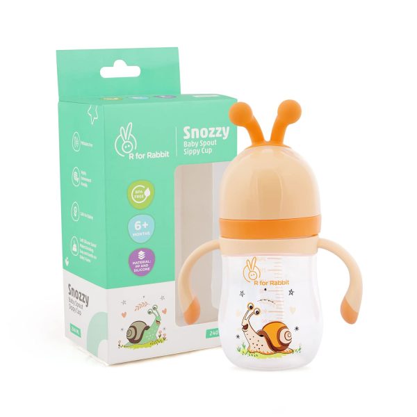 R for Rabbit Snoozy Spout Sippy Cup 240ml (Yellow)