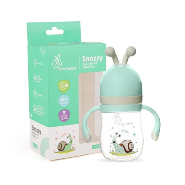 R for Rabbit Snoozy Spout Sippy Cup 240ml (Green)
