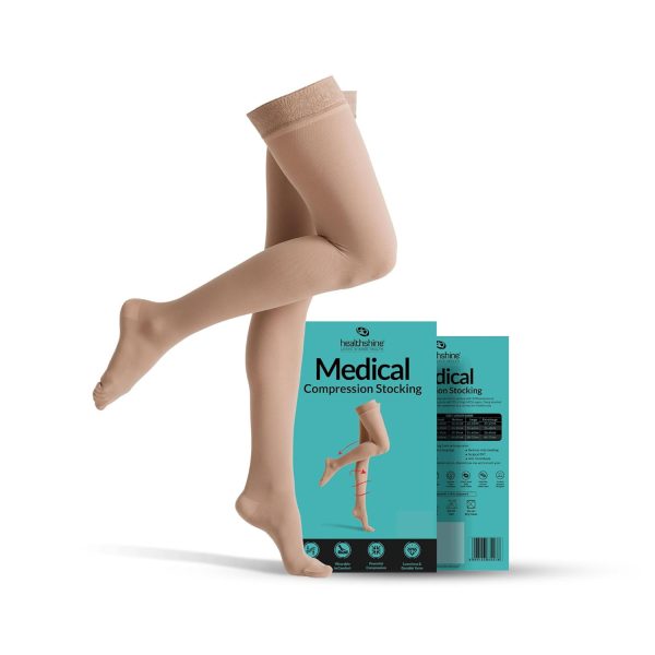 Healthshine Medical Compression Stockings Thigh Length HS 502 Beige