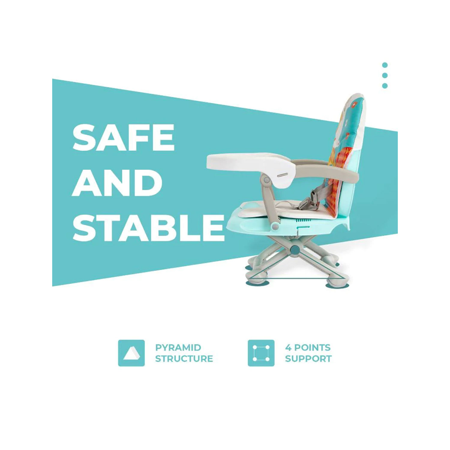 R for Rabbit Candy Pop Booster 4 Level Height Adjustable Baby Chair