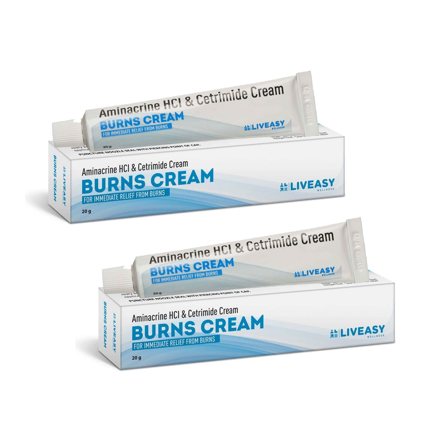 Liveasy Wellness Burns Cream 20g Pack of 2 Cureka