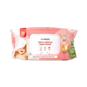 Liveasy Babycare Soft and Gentle Baby Wipes (72wipes)