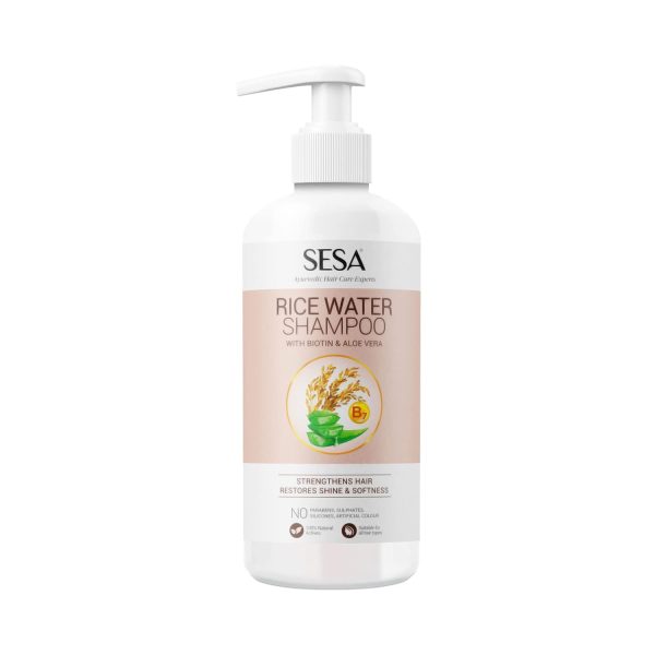Sesa Ricewater Shampoo With Biotin & Aloevera For Soft & Shiny Hair