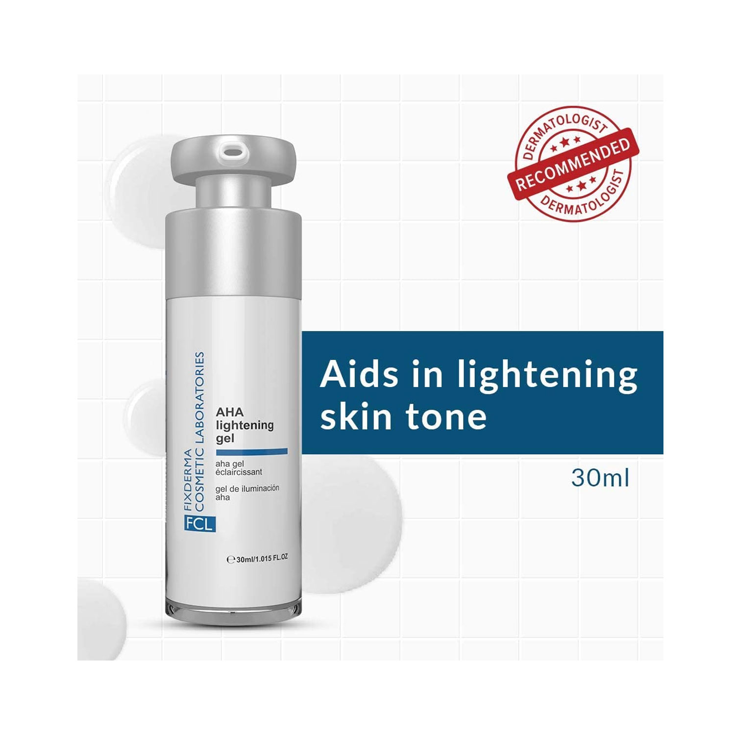 FixDERMA AHA Lightening Gel 30 ml Cureka Online Health Care