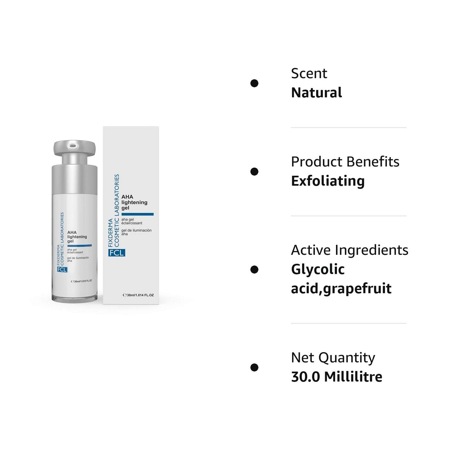 FixDERMA AHA Lightening Gel 30 ml Cureka Online Health Care