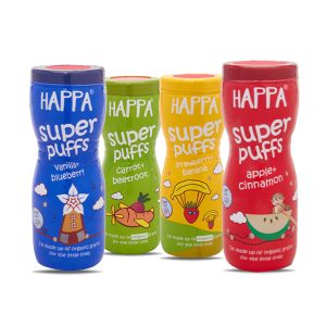 Happa Organic Multigrain Melts Super Puffs (Healthy Organic Snack for Little One, 8 Months+) Pack of 4
