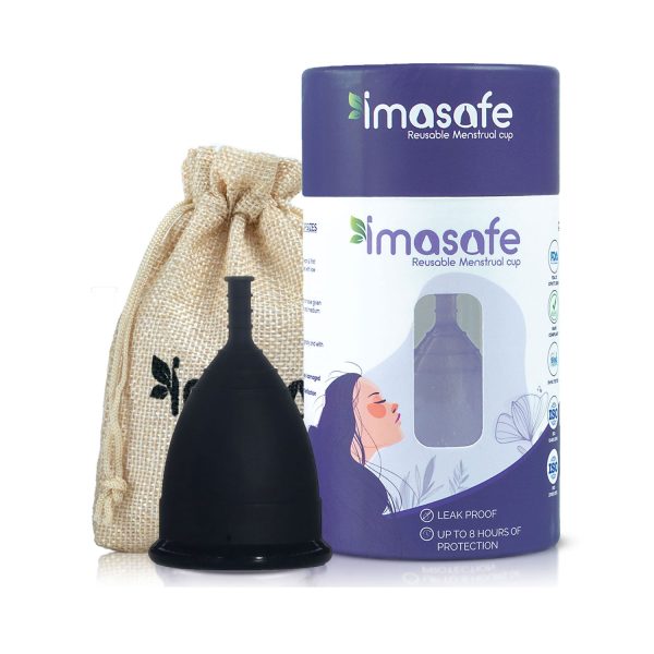 Imasafe Reusable Menstrual Cup Black Colour Small Size (15ml)