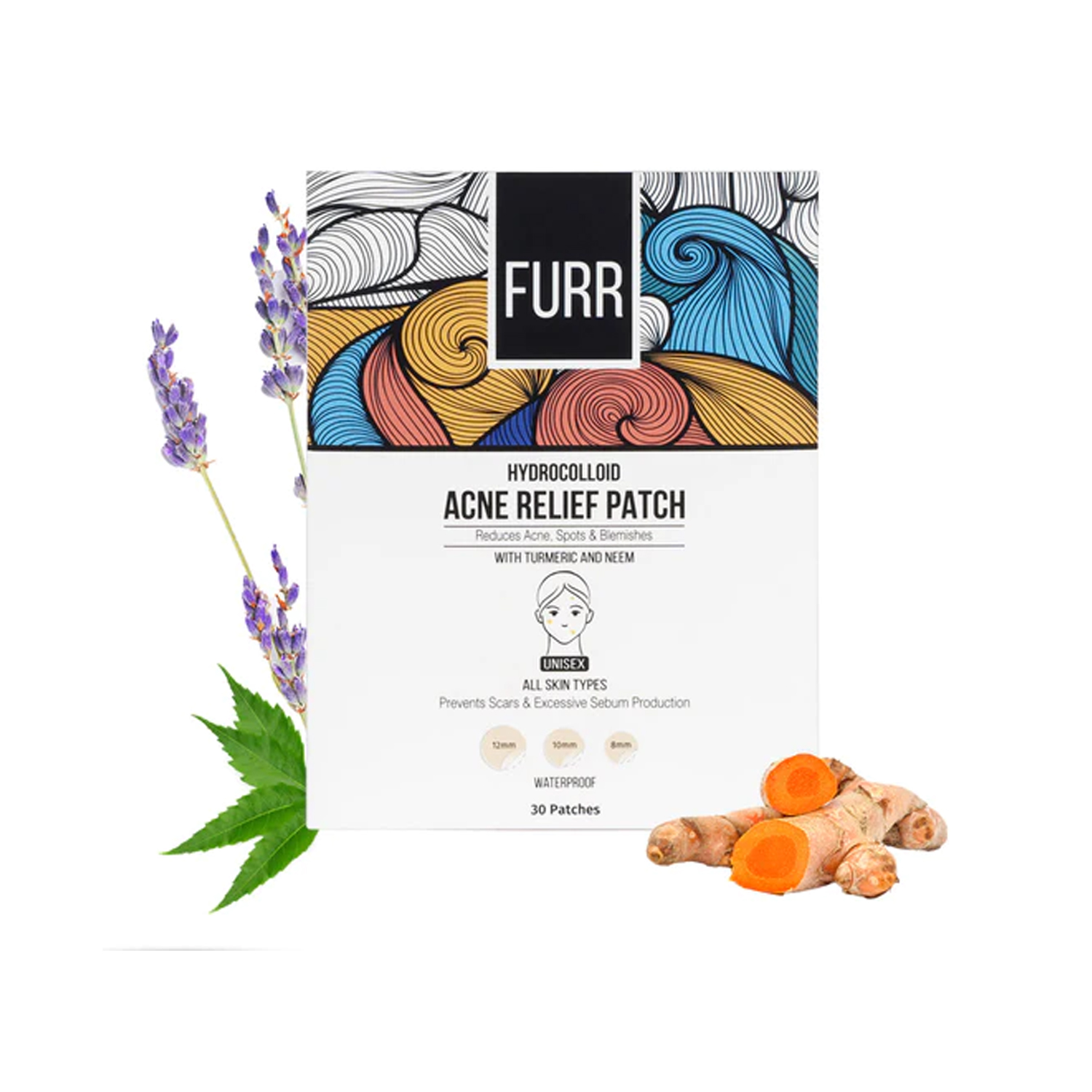 Pee Safe Neem & Turmeric Hydrocolloid Acne Relief (30 Patches) Cureka