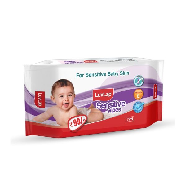 Luvlap Sensitive Baby Wipes (72Pcs)