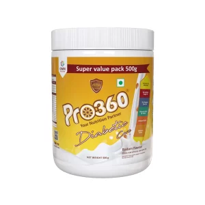 GMN Pro360 Diabetic Nutrition Powder Badam Flavour (500g)
