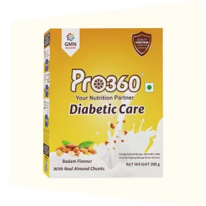 GMN Pro360 Diabetic Nutrition Powder Badam Flavour (200g Refill Pack)