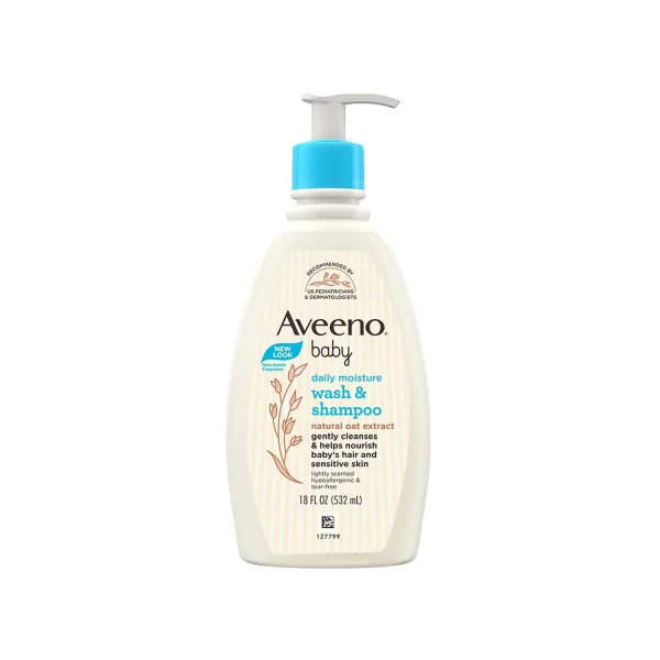 Aveeno Baby Daily Moisture Wash and Shampoo 532ml