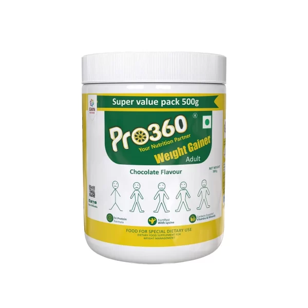 GMN Pro360 Weight Gainer Protein Powder Chocolate Flavour (500g)