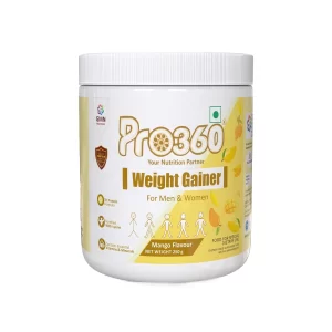 GMN Pro360 Weight Gainer Protein Powder Mango Flavour (250g Jar)