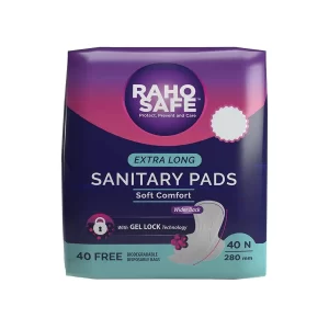 Raho Safe Extra Long Scented Sanitary Pads with Soft Wings (40 Pads)