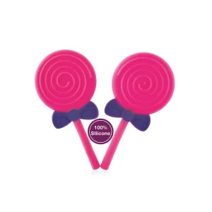 BeeBaby Lollipop Shape Soft Silicone Teether3+ Months (Pack of 2)