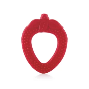 BeeBaby Strawberry Soft Silicone Teether 3+ Months (Red)