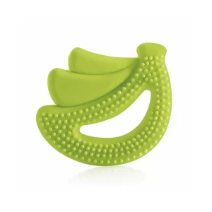 BeeBaby Banana Shape Soft Silicone Teether 3+ Months (Green)