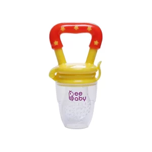 BeeBaby Silicone Fruit and Food Nibbler with Extra Mesh 3+Months (Yellow)