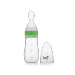 BeeBaby Silicone Squeezy Food Feeder Green 4+Months (125ml)