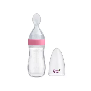 BeeBaby Silicone Squeezy Food Feeder pink 4+Months (125ml)