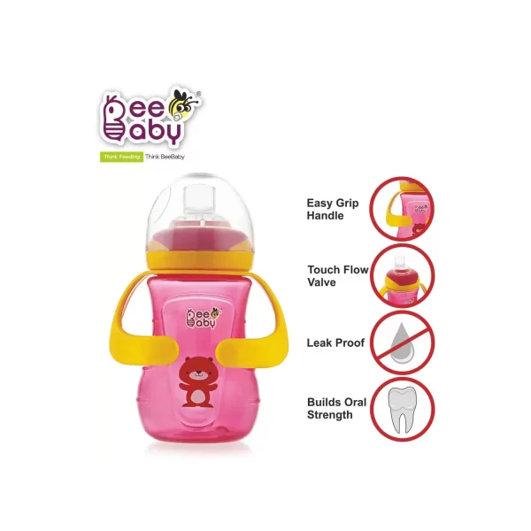 BeeBaby Soft Silicone Spout Sippy Cup with Handle