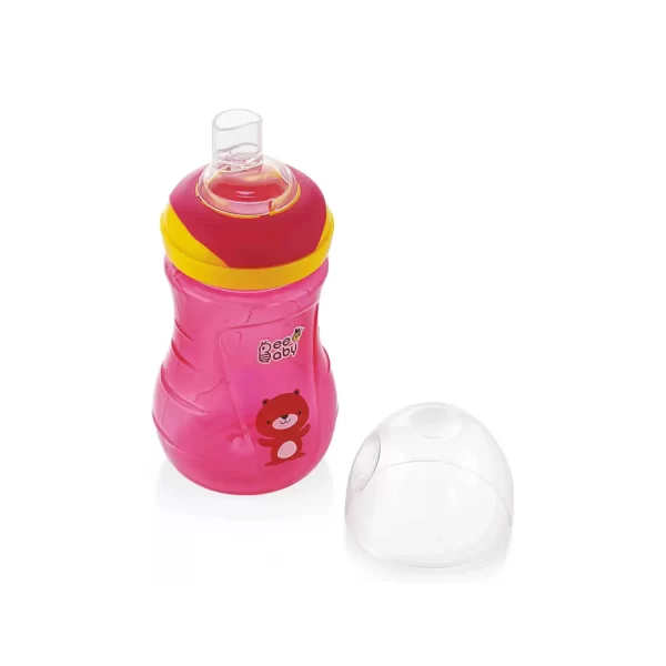 BeeBaby Soft Silicone Spout Sippy Pink Cup without Handle 6M+ (250ml)