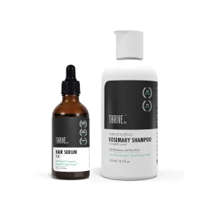 ThriveCo Restorative Hair Growth Kit : Hair Growth Serum 2.0 and Hair Vitalizing Rosemary Shampoo