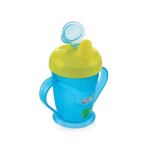 BeeBaby Free Flow Hard Spout Sippy Cup Blue and Yellow