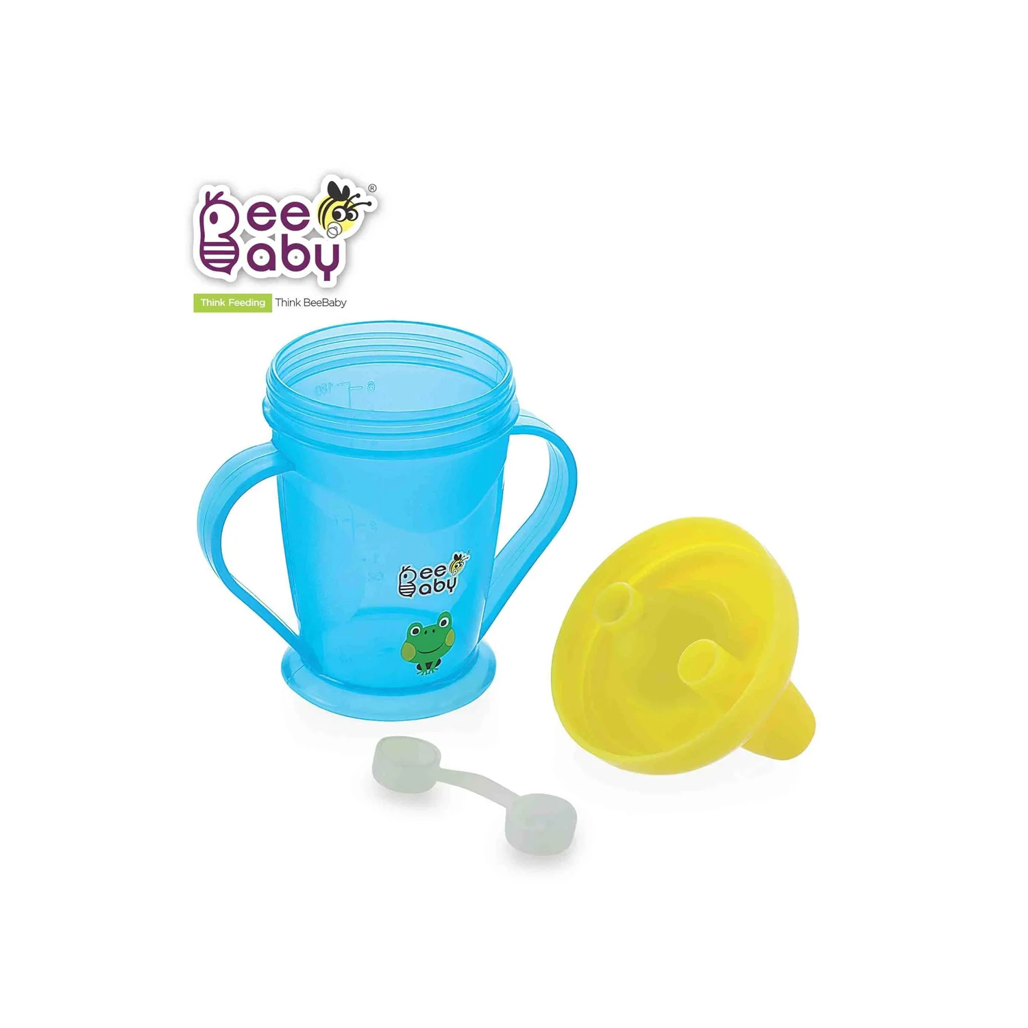 BeeBaby Free Flow Hard Spout Sippy Cup 180ml (Blue & Yellow )