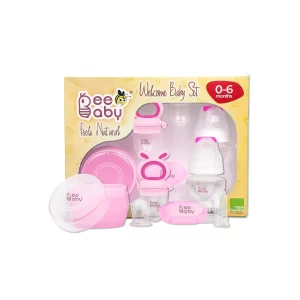 BeeBaby Welcome Baby Gift Set for Babies from 0 to 6 Months (Pink)
