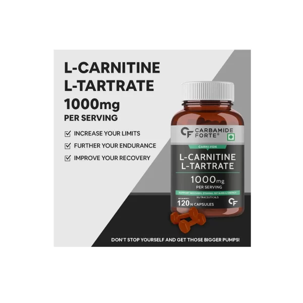 Carbamide Forte L- Carnitine L- Tartrate 1000mg Capsules (120 Capsules)