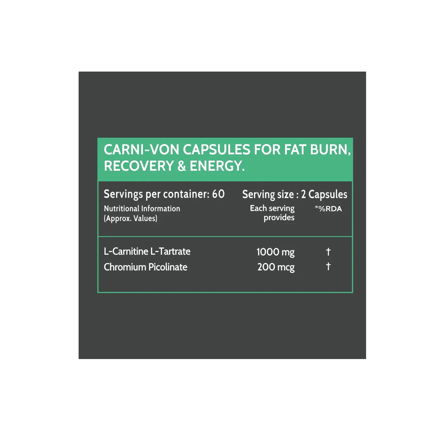 Carbamide Forte L- Carnitine L- Tartrate 1000mg Capsules For Fat Burning -  120 Capsules - Cureka