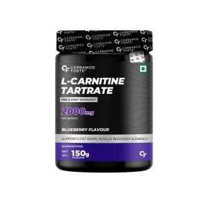 Carbamide Forte L-Carnitine L-Tartrate 2000 mg Pre - Post Workout Supplement Powder Blueberry Flavour - 150g