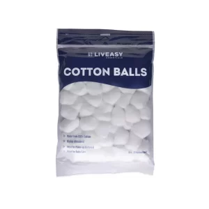 Liveasy Essentials Soft White Cotton Balls - 50 Pieces