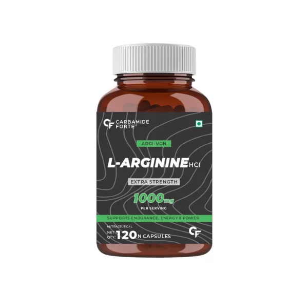 Carbamide Forte L-Arginine 1000 mg Capsules For Gym Goers - 120 Capsules