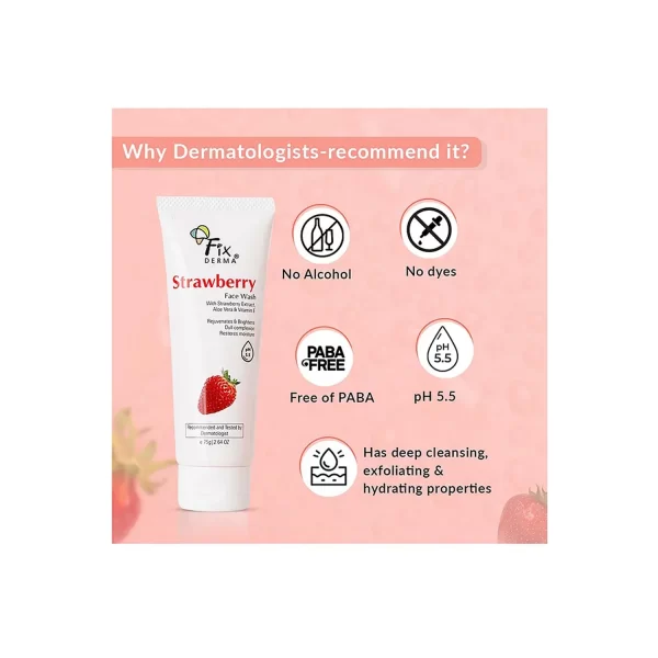 FixDERMA Strawberry Brightening Face Wash