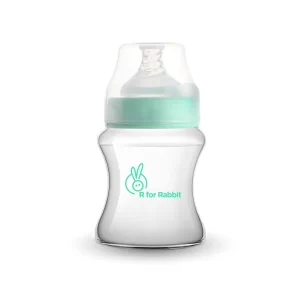 R for Rabbit First Feed PP Feeding Bottle for Babies from 6+ Months 150ml (Sea Green)