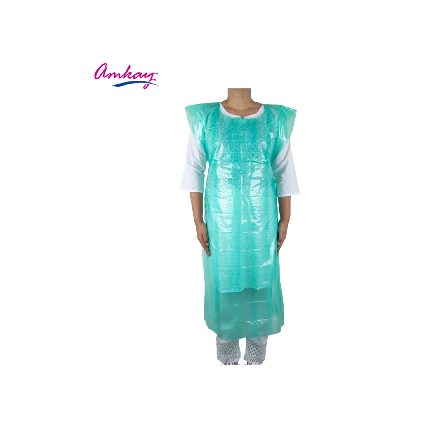 Amkay Disposable Polyethylene (PE) Apron - Waterproof (Pack of 100)