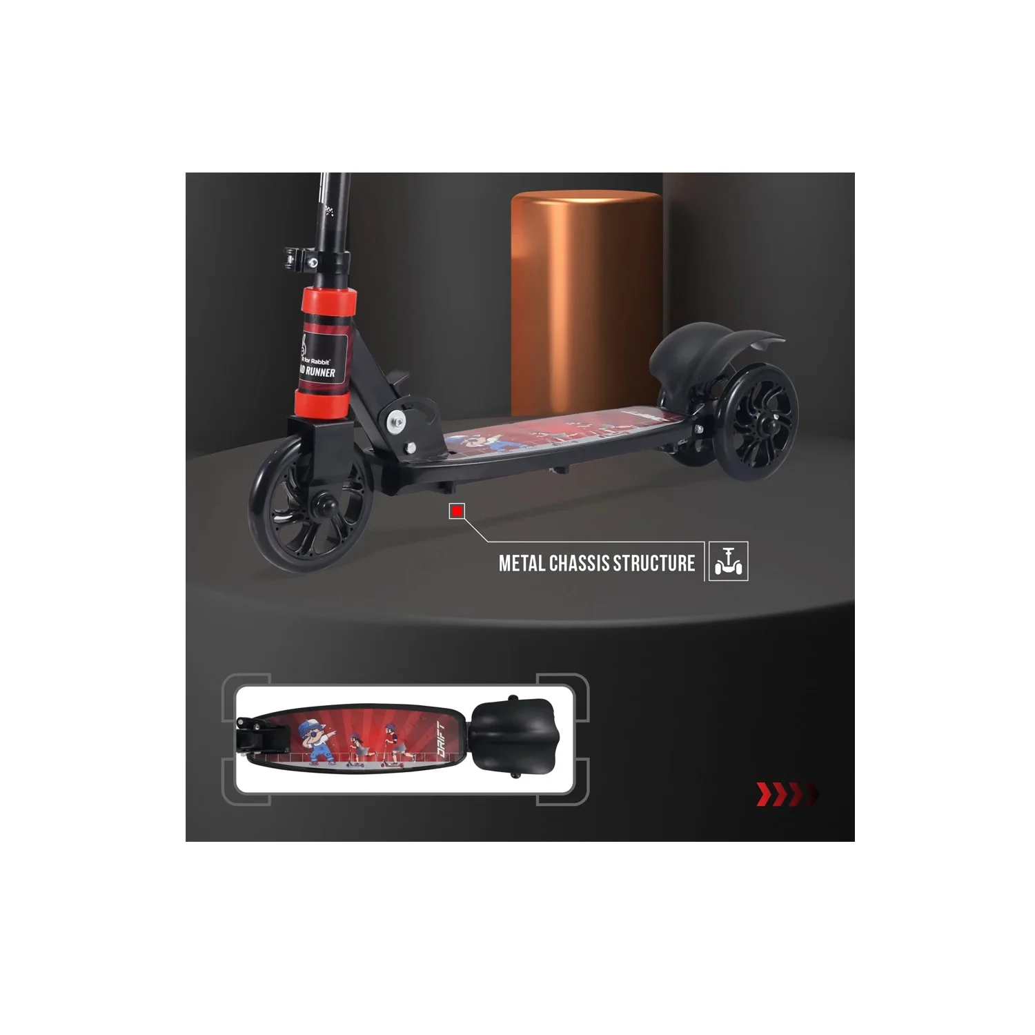 R for Rabbit Road Runner Drift Kick Scooter for Kids from 2+ Years ...