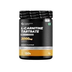 Carbamide Forte L-Carnitine L-Tartrate 2000 mg Pre - Post Workout Supplement Powder Mango Flavour - 150g