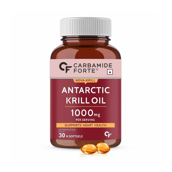 Carbamide Forte Antarctic Krill Oil 1000 mg Softgel For Heart Health - 30 Softgels