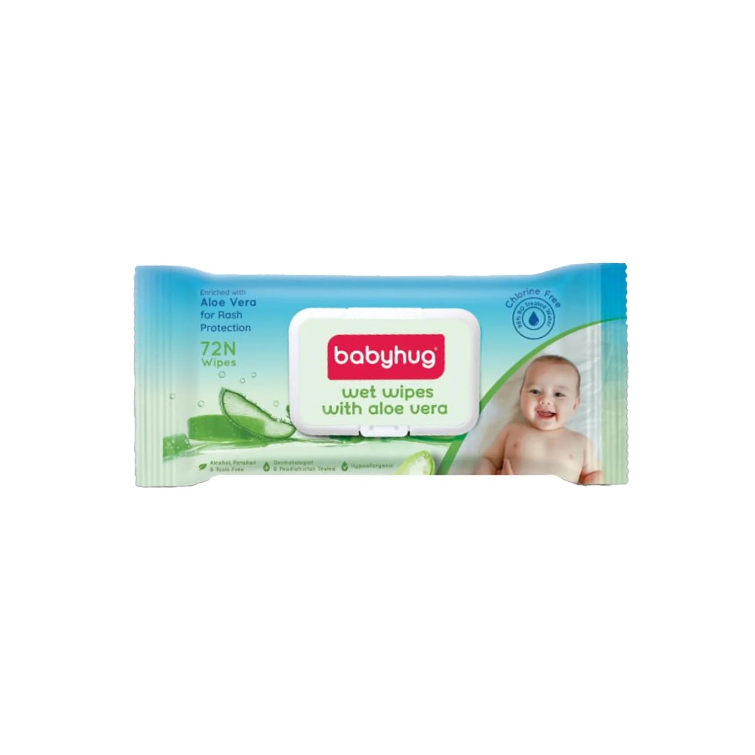 Babyhug Wet Wipes with Aloe Vera (72 Wipes) Cureka Online Health